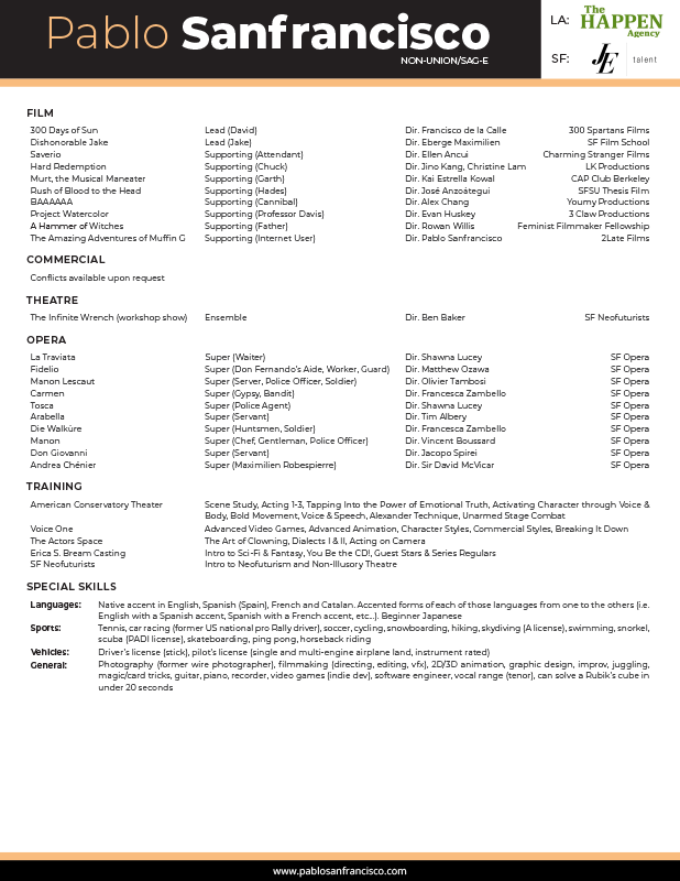 Click to download Résumé